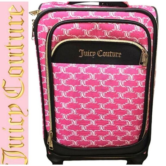 Juicy Couture JC Tile Soft Side Expandable Spinner Luggage- Fuchisa